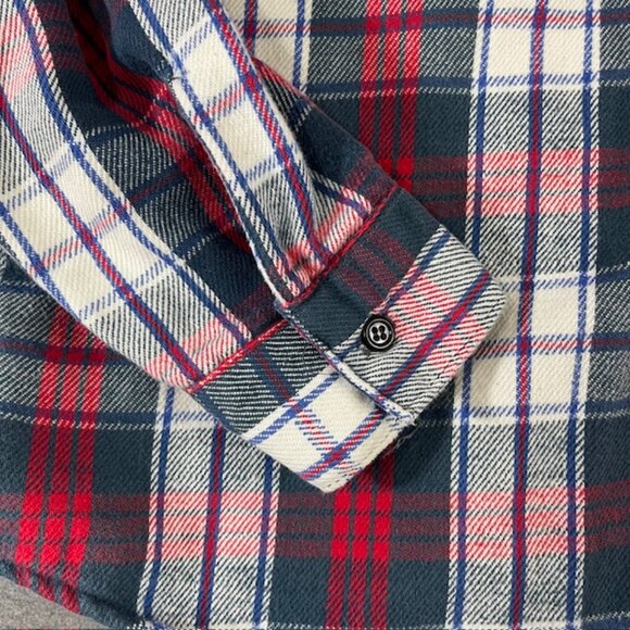 Vintage Five Brother 70s 80s 2XL XXL Union Made In USA Plaid Flannel Button Down - Picture 5 of 8